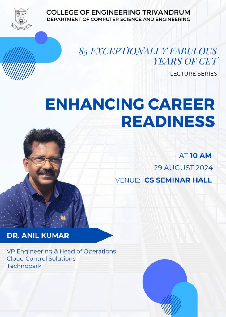 “Enhancing Career Readiness”: Lecture series of the “85 Exceptionally Fabulous Years of CET”